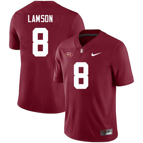 Justin Lamson Stanford Jersey,Stanford Cardinal #8 Justin Lamson Football Jersey Stitched-Cardinal